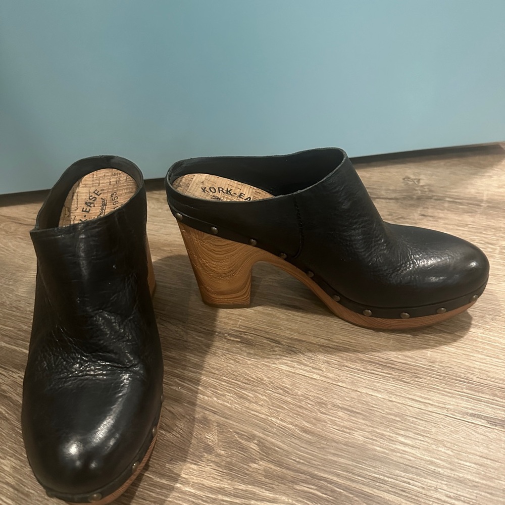 Kork ease studded black leather clog 8 - Picture 3 of 6